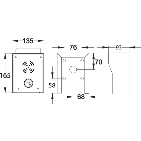 Interphone GSM Assistance dimensions