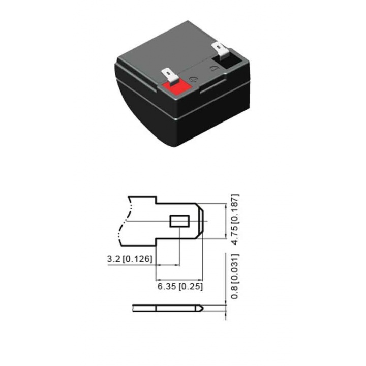 Batterie 12V-7Ah - dimensions