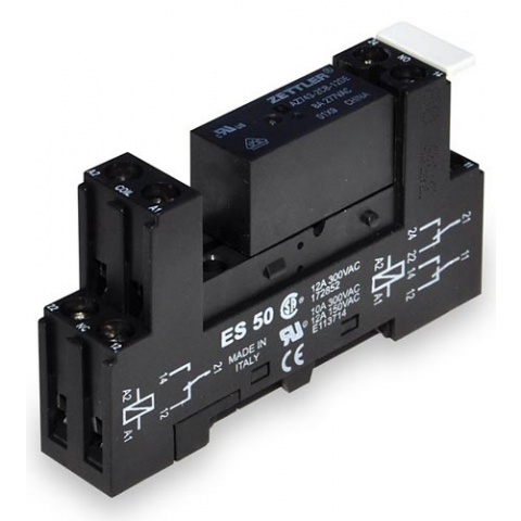 Relais 12VDC    1 contact 16A    400VAC avec led